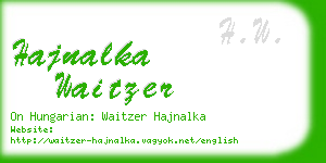 hajnalka waitzer business card